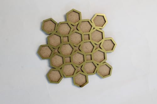Image of TOTA Rangoli Stencils - 12X12 inch Set of 2 MDF Rangoli Colour Stencils | Reusable 3D Rangoli Mats for Diwali Home Decoration Navratri Pongal Onam Puja | Unique Designs