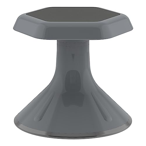 Image of Learniture Backless Active Learning Stool for Preschool Classrooms, Active Learning Wobble Chair with Rocking Motion, 12 inch H, Graphite