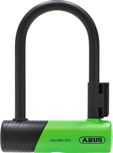 ABUS U-Lock 410K Ultra for Bicycle and e-Scooter - Handy and Robust Bicycle Lock with Practical Holder for Transport on The Bicycle - Bicycle Accessories - Variant 150HB140, Green + Cobra 10/120