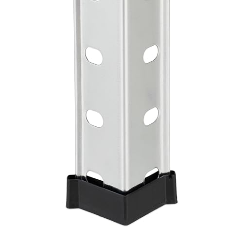 Relaxdays Metallregal verzinkt, 4 Böden, bis 160 kg, Schwerlastregal Stahl, Lagerregal Keller, HBT: 150x75x30 cm, Silber