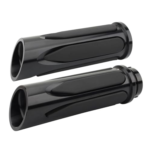Poignées de guidon de moto 2,5 cm en finition noire mate pour Touring et Slim