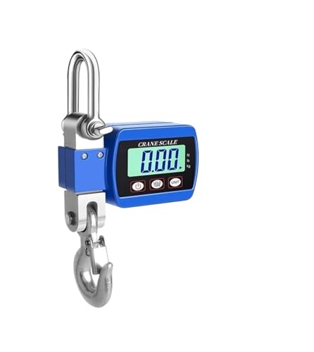 Digital Luggage Weight Scale, 1100lb/500Kg Mini Handheld Hanging Scale with Hook - Portable Electronic Weighing for Fishing, Travel, Outdoor Use (Blue)