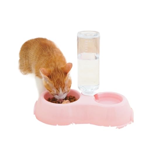Fuente de agua y comida para mascotas con doble bebedero miniatura 3