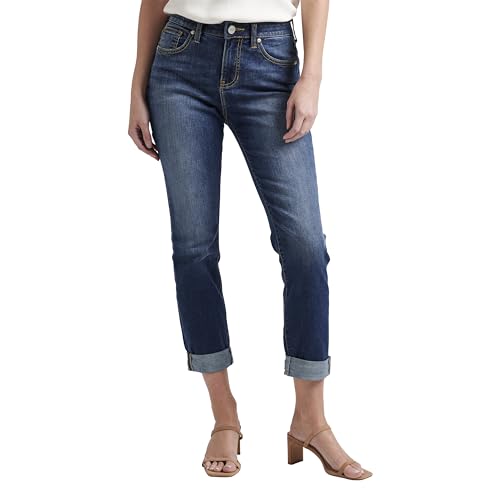 JAG Women's Carter Mid Rise Girlfriend Jeans, Mid Vintage