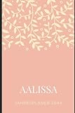  JAHRESPLANER FÜR AALISSA 2044 - Design Magnolia: Bullet-Journal Style - personalisiert für den Namen AALISSA - Kalender - eine Seite pro Tag - Geschenkidee für Frauen