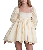 Design alla moda: design a rete a tinta unita, scollo a barca casual e fiocco a vita alta, rendono il vestito top a tubo versatile, ti rende più affascinante e diventare la regina della festa.