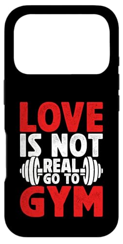 Love is Not Real Go to Gym �t�B�b�g�l�X �W�����D�Ƃ̂��߂̃��[���A �X�}�z�P�[�X iPhone 17 Pro �p