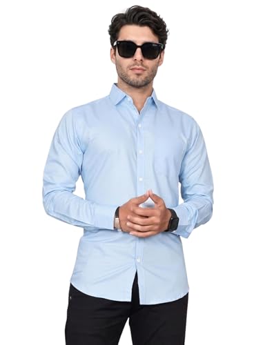Image of Diverse Men's Solid Formal Shirt | Premium Poly Cotton Full Sleeve Regular Fit Shirt for Men | Stylish Office, Business & Casual