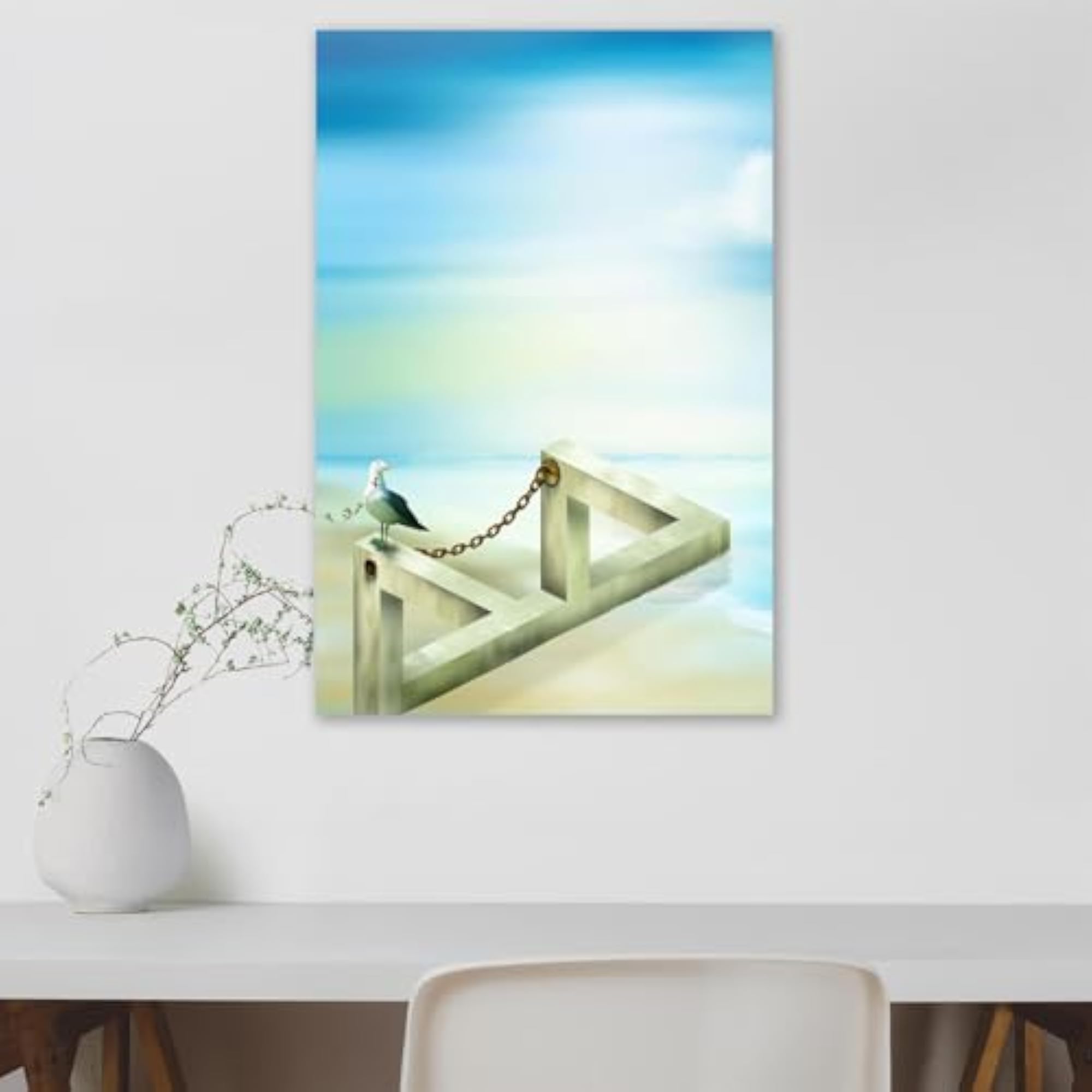 Impossible Structure on The Seashore Wall Sticker
