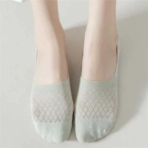 JSEIAJB Girls Boat Socks Shallow Mesh Sweat Absorbing Socks Silicone Non Slip Invisible Short Socks2