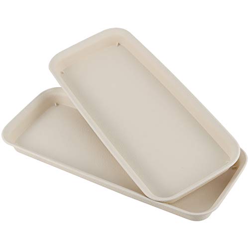 Zeonhak 10 Pack 15.5 X 6.7 Inches Rectangular Plastic Plant Saucer Drip Trays, Strong Plastic Plant Pot Saucers, Durable Plant Tray For Indoor And Outdoor Various Plants #TOP5
