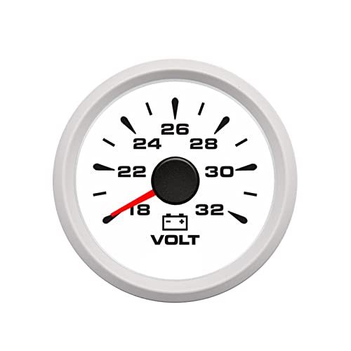 SENEHGMLP(売店) 自動二輪車電圧計12 V 24 Vオートボートオートバイヨット用メーターボルトメーター RV 8-カラーバックライト 自動車用電圧計(H)