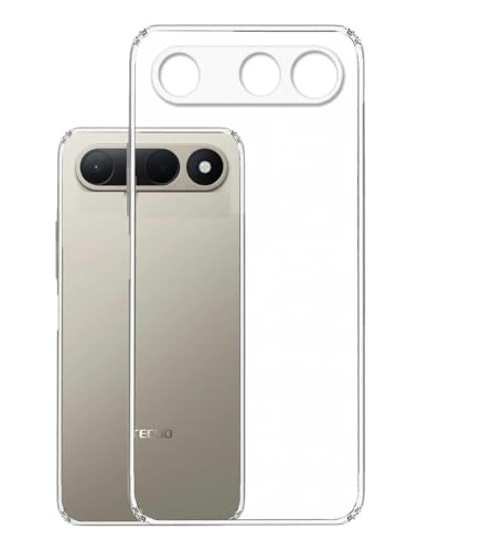 Image of COVERBLACK Flexible Clear Rubber Case Back Cover Compatible for Tecno POP X 5G / Spark 50 5G - Transparent