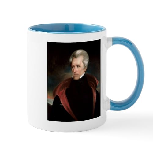 Taza de cerámica 11 oz con retrato Andrew Jackson miniatura 1