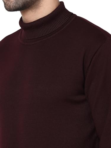 Image of JadeBlue Men's Slim Fit Solid T-Shirt, 100% Cotton Full Sleeve Tee, Stylish Round Neck Top for Office or Party, Comfortable Soft Feel