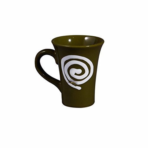 Tasse de thé fait main Risecollection en céramique verte à offrir en cadeau