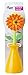 Vigar Flower Power Orange Dish Brush with Vase, 10-Inches, Orange, Green