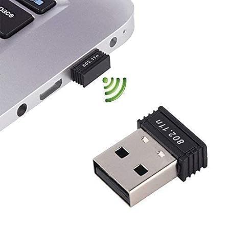 Image of New Mini Wireless USB WiFi Adapter,150-Mbps Device Adapter Dongle for PC /Computer Dekstop, Receiver 450-Mbps - 2.4Gz - 802.11B | WiFi Network Adapter - 950M Wireless N Mini USB Adapter - Pack of 1