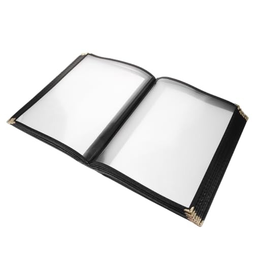 VILLFUL 6 Recipe Book Restaurant Menu Sleeves Wine Menu Holders List Covers Menu Cover Clear Restaurant Menu Covers Menu Protectors Menu Presenters Menu Cover Restaurant Menu Folders PVC