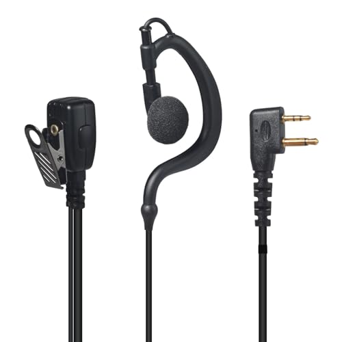 YNIBST Oreillette pour Talkie Walkie, Casque avec Crochet en Forme de G avec Microphone PTT Compatible avec Midland G6, G7 Pro, G9, G12, M24, M48, M99, GXT250,...