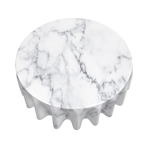 Kawani White Marble Round Tablecloth 60 Inch Ruitic Black And Grey Table Cloth Waterproof Fabric Farmhouse Abstract Tablecloths Decorative For Holiday Party Picnic #TOP2