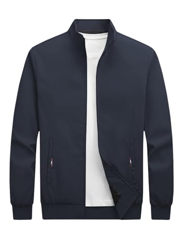 Image of GRECIILOOKS Stylish Jacket For Men | Regular Fit Zip-Up Casual jacket | Polyester-Cotton Bomber jackets for men
