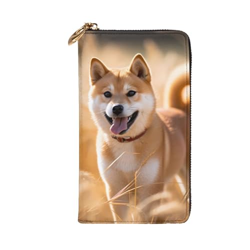 Leather Wallet - Stylish and Durable Wallet for Women with Multiple Compartments and Zipper Design Shiba Inu Picture2