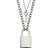 Produktbild Edelstahl Kette Punk Vorhängeschloss Halskette Schlüssel Vorhängeschloss Anhänger Halskette Party Herren Chic Geschenke, Schloss Mit Schlüssel