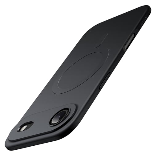 JETech Magnetic Case for iPhone Air Compatible with MagSafe Camera Lens Full Protection Minimalist Soft TPU Protective Phone Cover with Matte Finish Shockproof 6.5-Inch Display (Black)