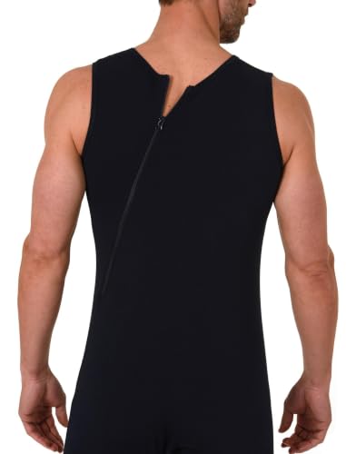 Body de cuidado textil premium Normann Care mono corto sin mangas con cremallera en la espalda 2
