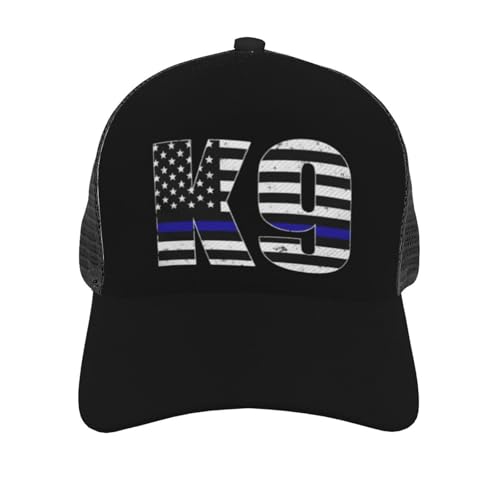 Police K9 Thin Blue Line Mesh Baseball Cap - Classic Adjustable Peaked Cap, Trucker Hat for Men and Women2