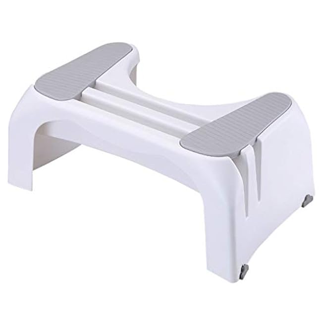 Bathroom Stool, Most Ergonomic Bathroom Space Saver Toilet Stool Natural Aid for Posture Better Bowel for All Ages(Gray)