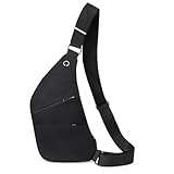 MOONBABY Anti Theft Crossbody Bag for Women Men, Travel Anti Theft Crossbody Sling Bag Shoulder Bag for Casual, Black