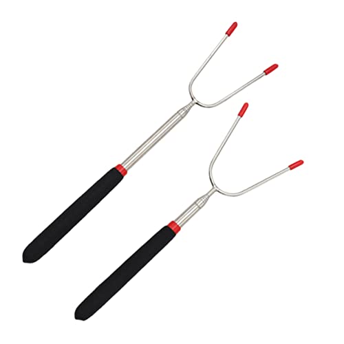 GANAZONO 6 Pcs Garfo De Churrasco Telescópico Ao Ar Livre Ferramenta De Churrasco De Aço Inoxidável