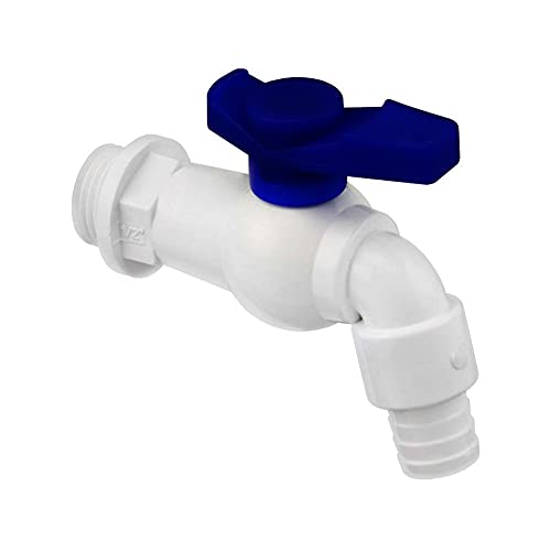 Image of BATH GURU Heavy Duty PVC White Nozzle Bib Cock Tap for Bathroom Kitchen & Garden (Pack of 12)