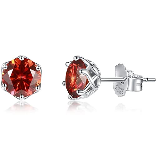 Boucles d'oreilles Moissanite LAMGUL argent 925 éclat diamant éternel