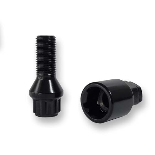 TRACER Radschloss Radschrauben Satz Felgenschloss Diebstahlsicherung M14x1,5 28mm Kegelbund schwarz kompatibel mit Audi, VW, Seat, Skoda, Opel, BMW