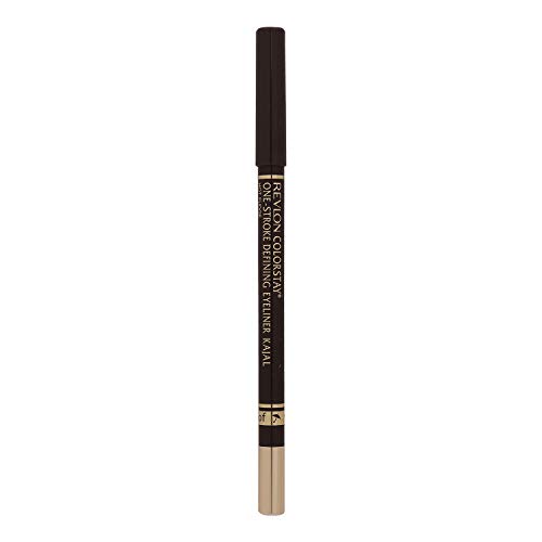 Image of REVLON Colorstay one stroke defining eyeliner kajal, Sharpenable Pencil, Rich Glossy, Longwear and Waterproof, One Stroke to intense defined Eyes, Hot Fudge