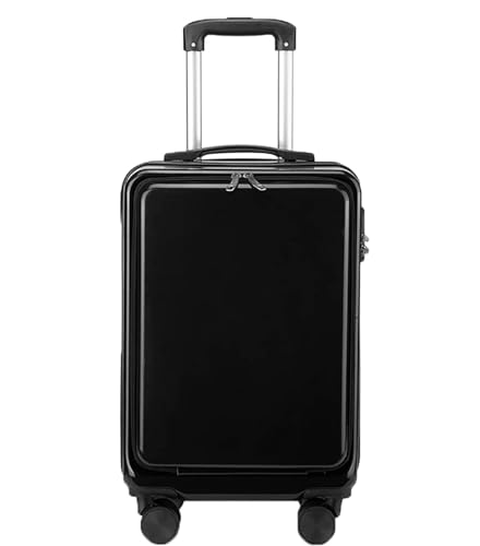Suitcase Front Opening Trolley Case Hardside Luggage Universal Wheel Suitcase Durable Luggage(A,24in)