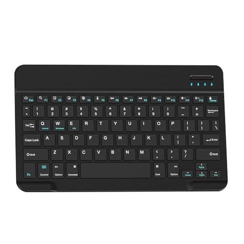 Fuhjythy Teclado Bluetooth Teclado Portátil para Tablet PC Accesorios para Juegos de Tableta Negro