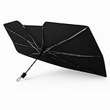 Protetor Solar Para-brisa, Quebra Sol Portátil, Proteção Térmica UV, Protetor Solar com Isolamento Térmico, Retrátil, Protetor Térmico Para Carro, Protetor Dobrável Preto para Carro