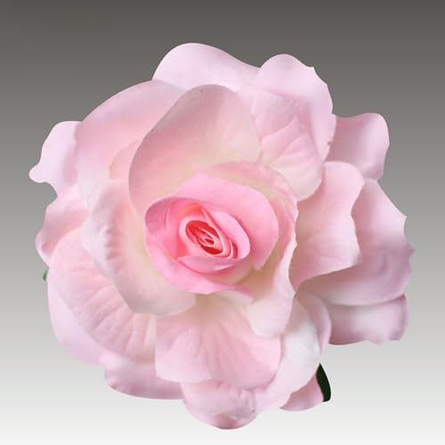 Wambere Pack of 2 Women's Rose Hairpin Corsage Flower Hair Clips Brooch Hair Accessories Hair Clips Headwear for Wedding Party Prom Beach Accessories Light Pink - Image 2