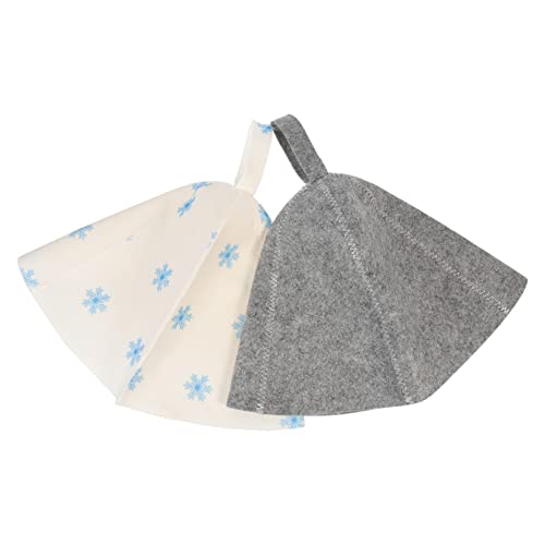 LEDMOMO 2個 サウナキャップ shower cap 男性用サウナハット 大きなシャワーキャップ 髪用シャワーキャップ 屋外 女性用バスルームシャワーハット レディースバスキャップ 感じた