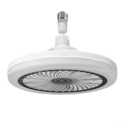 Ventilatore da soffitto con telecomando con lampadina a vite E27, migliora il comfort e la comodità in qualsiasi stanza (nero)