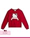 Hello Kitty Girls Skirt Sets - 2 Piece Long Sleeve Sweatshirt and Plaid Skirt Girls Fashion Set (2T-12), Size 4, Red Plaid