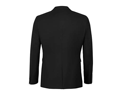 Veste pour homme ajustée noir pour dissimuler les rondeurs avec style