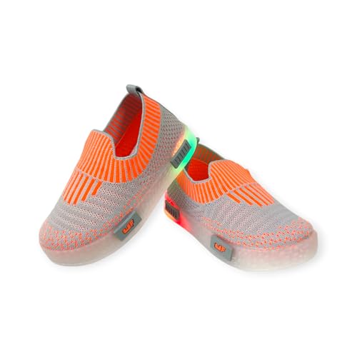 Image of Coolz Kids Unisex Casual Knitted Shoes with Multicolored LED Lights Blink-7 for 1-4 Years Boys and Girls