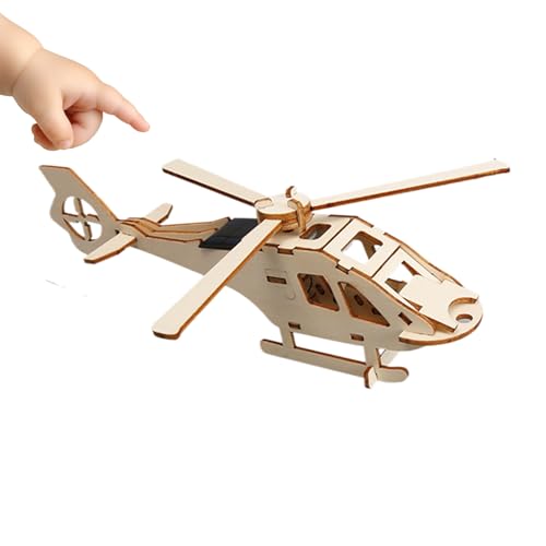 Hozaenwa Solar Hubschrauber Bausatz | Pädagogisches Holzbastelmodell - Solar Hubschrauber Spielzeug für,Für Mädchen Kinder Schulkinder Schüler Outdoor Zuhause