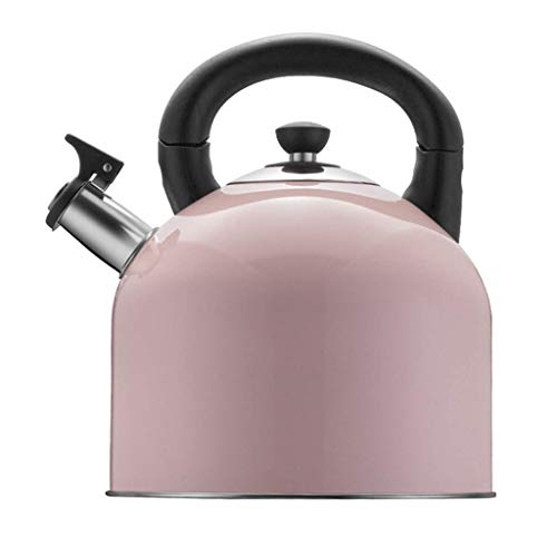 304 Edelstahlkessel Pfeifen Teekessel mit Griff Dicker Automatische Pfeife Induktionsherd Gas General 4L, Edelstahlfarbe