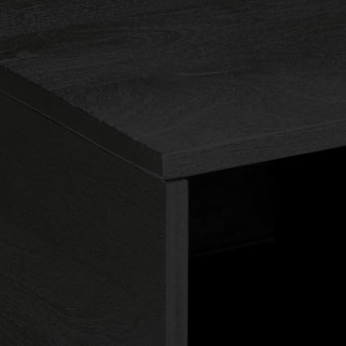 Table basse noire industrielle pour ranger un salon encombré - 7